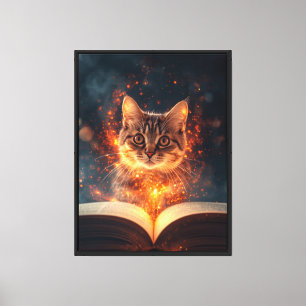 Impressão Em Tela Arte de Parede de Gato Mágico