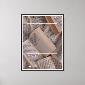 Impressão Em Tela "Arte de Parede de Livro estético"