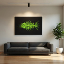Impressão Em Tela Arte de Parede de Peixe com Código de Pixel com Fa
