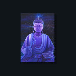 Impressão Em Tela Arte de Parede de Pintura do Universo Purple Buddh<br><div class="desc">Belo universo de arte da parede de Buda roxo, pintado em canvas esticada. Arte original criada pela bela artista Raphaela Wilson com acrílico na canvas. A réplica de ilustração retrata Buda meditando na posição de lótus com uma luz brilhante acima de sua cabeça, cercada por estrelas e profundidade do espaço....</div>