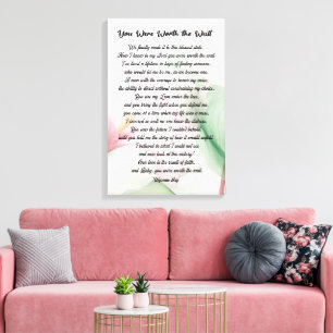 Impressão Em Tela Arte de Parede de Poema de Amor de Casamento Român