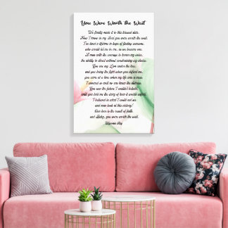 Impressão Em Tela Arte de Parede de Poema de Amor de Casamento Român