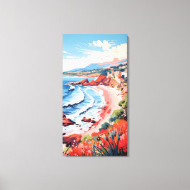 Impressão Em Tela Arte de Parede de Tela de Vila à Beira-Mar Italian