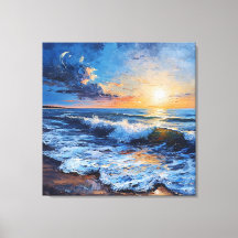 🌅 Arte de Parede do Pôr do Sol Costeiro para Deco