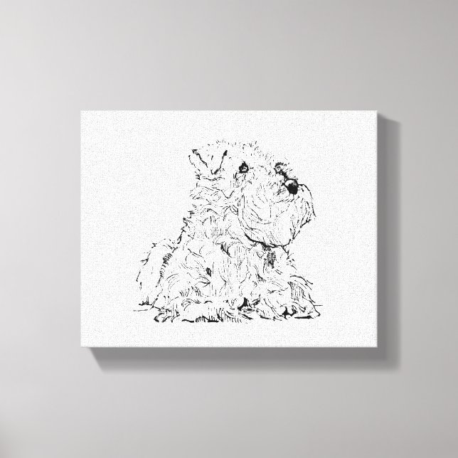 Impressão Em Tela Arte de Parede do Schnauzer Miniatura – Minimalist (Frente)