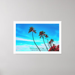 Impressão Em Tela Arte de Parede Duas Palmeiras | Minimalista Tropic