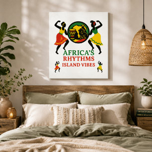 Impressão Em Tela Arte de Parede Elegantes Vibrações da Ilha African