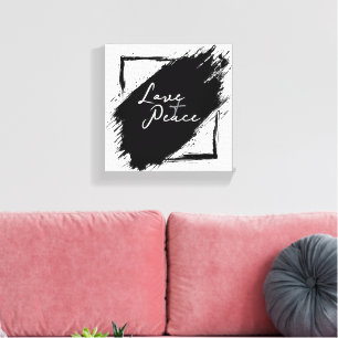 Impressão Em Tela Arte de Parede em Tela Amor & Paz