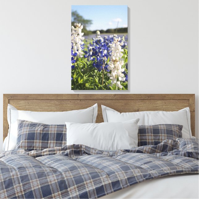 Impressão Em Tela Arte de Parede em Tela Bluebonnets Azuis e Brancos (Insitu(Quarto))