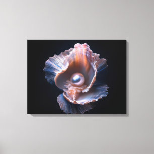 Impressão Em Tela Arte de Parede em Tela com Concha e Pérola