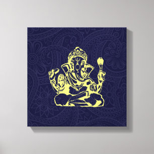 Impressão Em Tela Arte de Parede em Tela da Deidade Hindu Ganesha