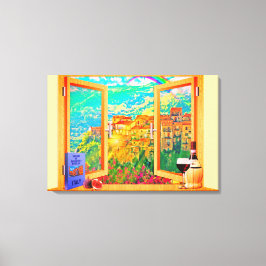 Impressão Em Tela Arte de Parede em Tela de Janela Italiana
