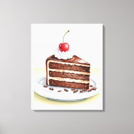 Impressão Em Tela Arte de Parede em Tela Esticada de Bolo de Chocola