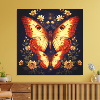 Impressão Em Tela Arte de Parede em Tela Esticada de Borboleta – dec