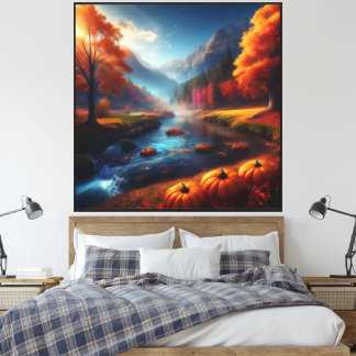 Impressão Em Tela Arte de Parede em Tela Outonal Caprichosa 40x40 po