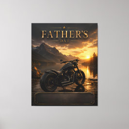 Impressão Em Tela Arte de Parede em Tela para o Dia dos Pais de Moto
