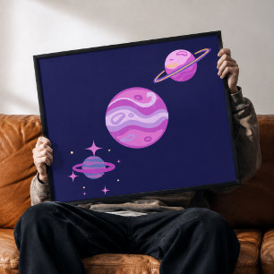 Impressão Em Tela Arte de Parede em Tela Planetas Caprichosos Sonhos