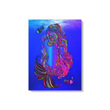 Arte de Parede em Tela Sereia Boêmia