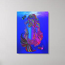 Impressão Em Tela Arte de Parede em Tela Sereia Boêmia