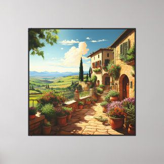 Impressão Em Tela Arte de Parede em Tela Villa Toscana 40x40 polegad