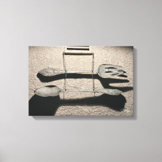 Impressão Em Tela Arte de Parede Garfo e Colher