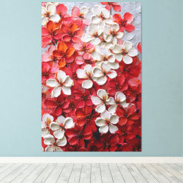 Impressão Em Tela Arte de Parede Impasto de Flores Multicoloridas