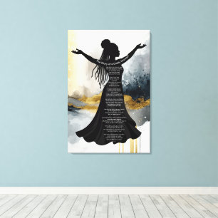 Impressão Em Tela Arte de Parede Inspiradora Cristã em Tela para Mul