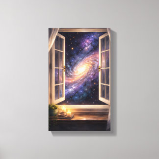 Impressão Em Tela Arte de Parede Janela da Galáxia