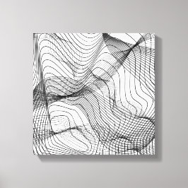 Impressão Em Tela Arte de Parede Linhas Fluídas Abstratas – Arte de 