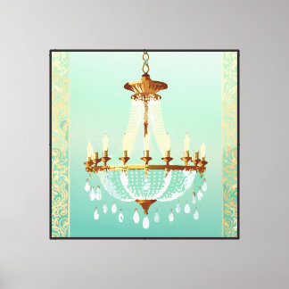 Impressão Em Tela Arte de Parede Lustre Francês em Tela 40x40 polega