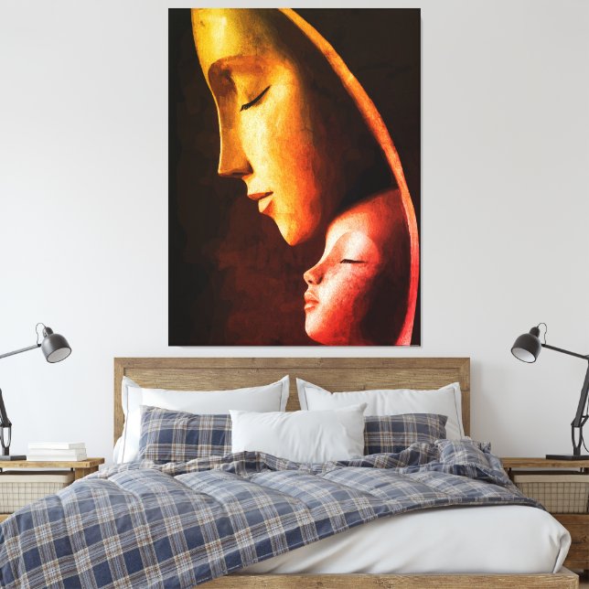 Impressão Em Tela Arte de Parede Mãe e Filho (Insitu(Quarto))