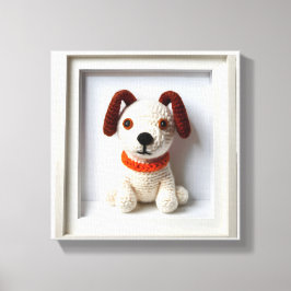 Impressão Em Tela Arte de Parede Maravilhosa Leal Crochê Pup