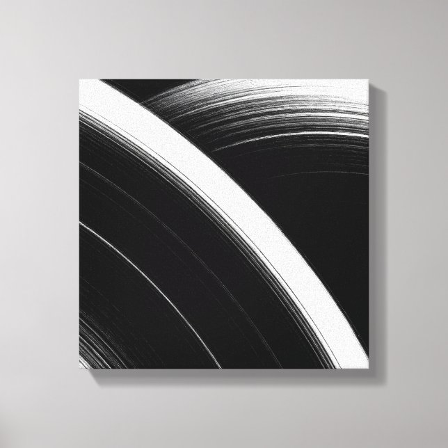 Impressão Em Tela Arte de parede mínima de Abstrato branco e preto | (Frente)