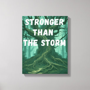 Impressão Em Tela Arte de Parede Motivacional - Mais Forte que a Tem