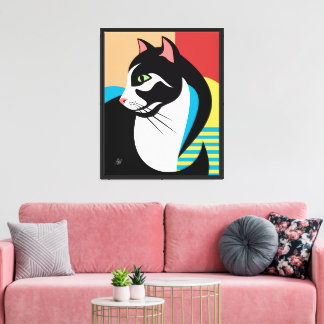 Impressão Em Tela Arte de Parede para Amantes de Gatos