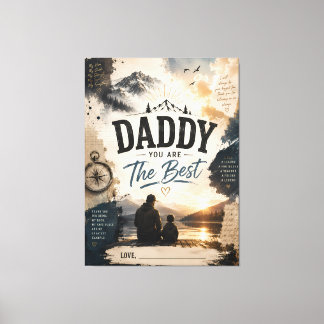 Impressão Em Tela Arte de Parede Personalizada Papai Você É O Melhor