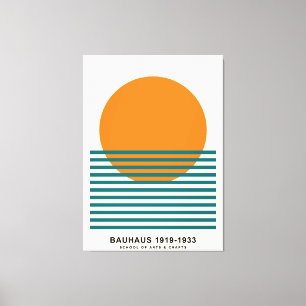 Impressão Em Tela Arte de Parede Retro Cartaz Listras do Pôr do Sol 