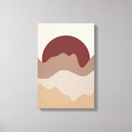 Impressão Em Tela Arte de Parede Sol Vermelho Queimado – Poster em T