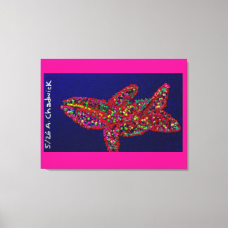 Impressão Em Tela Arte de Peixe Abstrato