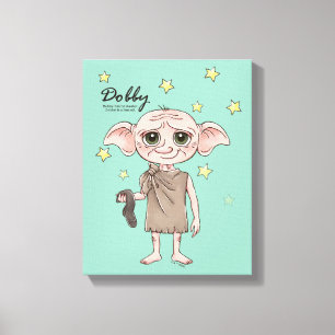 Impressão Em Tela Arte de Personagem em Aquarela do Dobby