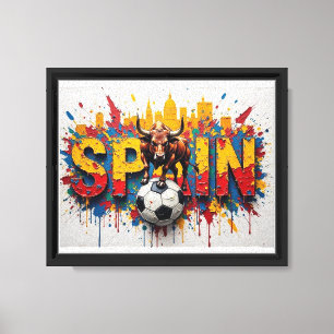 Impressão Em Tela Arte de pintura a óleo estilo Citiscape Futebol Es