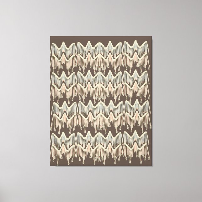 Impressão Em Tela Arte de Pintura em Macrame Boho Doodle (Frente)