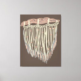 Impressão Em Tela Arte de Pintura Suspensa Boho Macrame