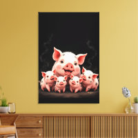 Arte de Porco – Porca Mãe e Leitões