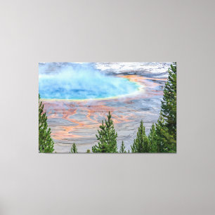 Impressão Em Tela Arte de Primavera Quente Prismática Yellowstone