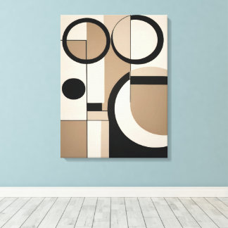 Impressão Em Tela Arte de Sobreposição Geométrica Moderna de Abstrat
