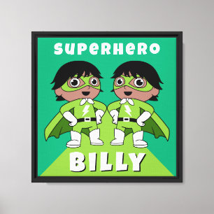 Impressão Em Tela Arte de Super-Herói para Berçário de Meninos