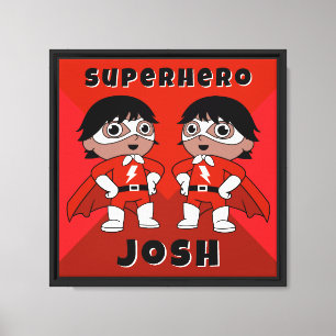 Impressão Em Tela Arte de Super-Herói para Berçário de Meninos