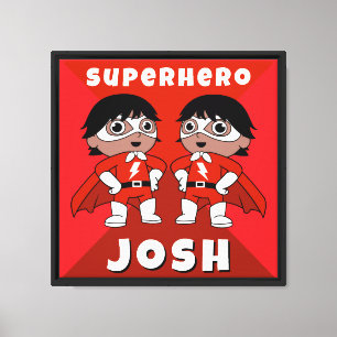 Impressão Em Tela Arte de Super-Herói para Berçário de Meninos