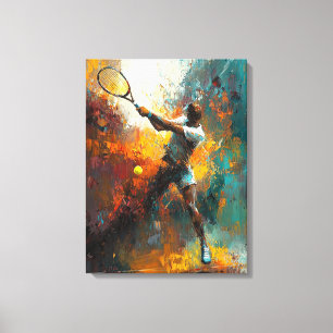 Impressão Em Tela Arte de Tenista Abstrata
